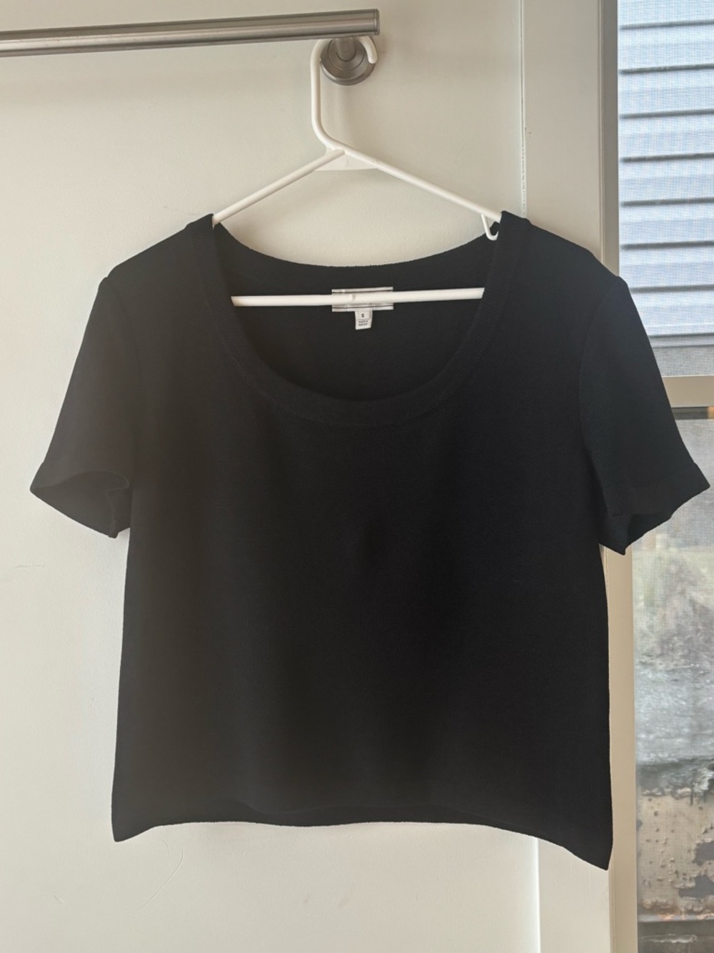 Classic Comfort: St. John Sport Short Sleeved Knit Top (Black)